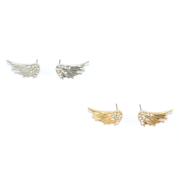 SHINY WING WITH CRYSTALS EARRINGS - product image  