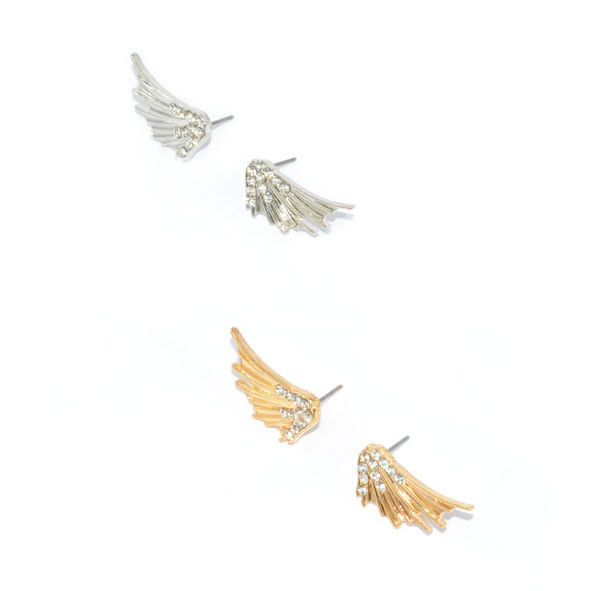 SHINY WING WITH CRYSTALS EARRINGS - product image  