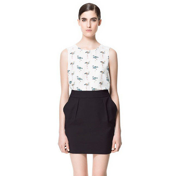 COLORFUL OSTRICH PRINT VEST - product image  