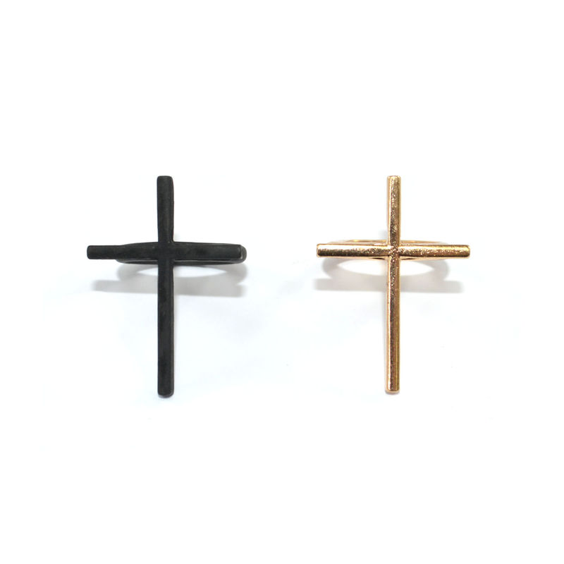SINGLE LONG THIN CROSS RING - product image  