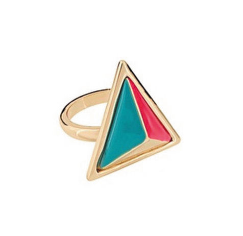 THREE DIMENSIONAL TRIANGLE RING - product image  