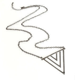TRIPLE TRIANGLE PENDANT NECKLACE - product image  