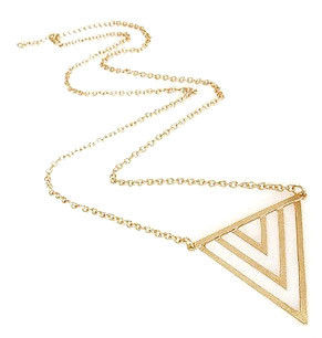 TRIPLE TRIANGLE PENDANT NECKLACE - product image  