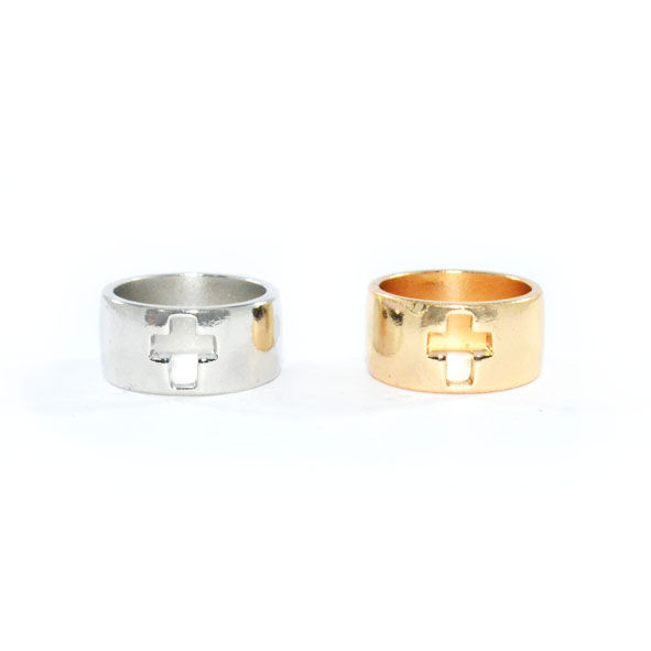 HOLLOW SINGLE CROSS RING - product image  