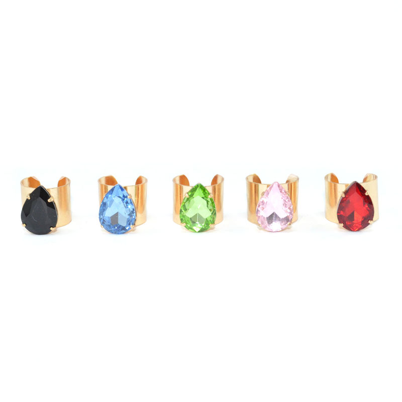 WATER DROP CRYSTAL RING - product image  