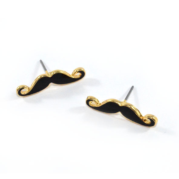 MINIMAL MOUSTACHE EARRINGS - product image  