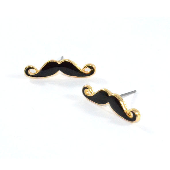 MINIMAL MOUSTACHE EARRINGS - product image  