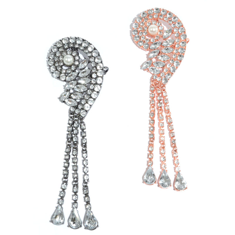 CRYSTAL SHELL SHAPE EAR CLIP - product image  