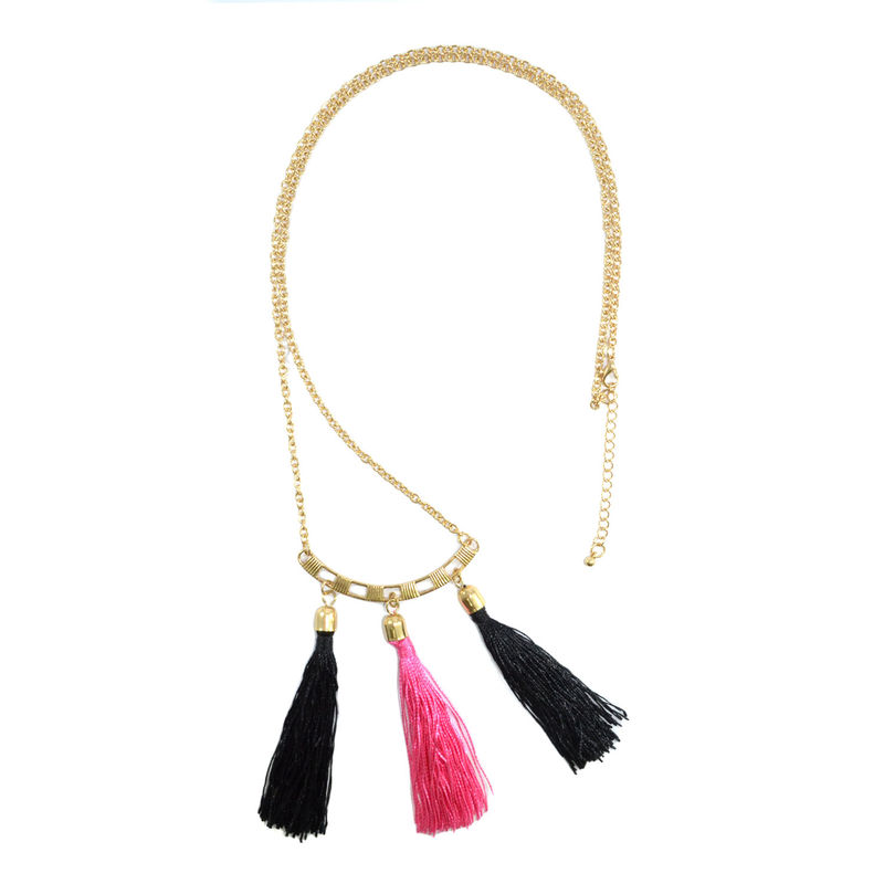 VINTAGE STYLE TRIPLE TASSELS NECKLACE - product image  