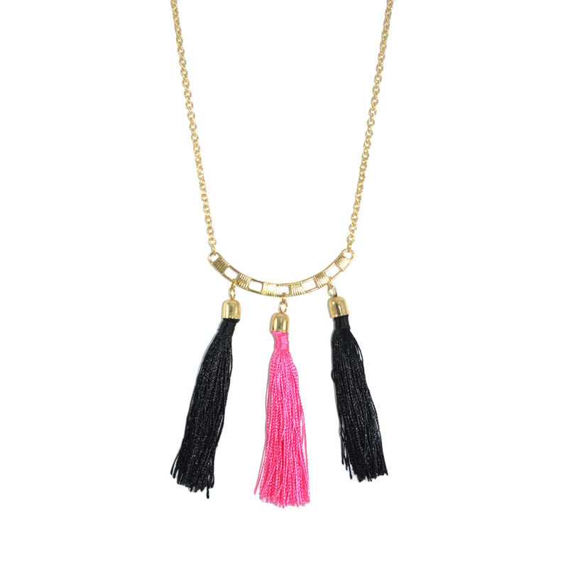 VINTAGE STYLE TRIPLE TASSELS NECKLACE - product image  