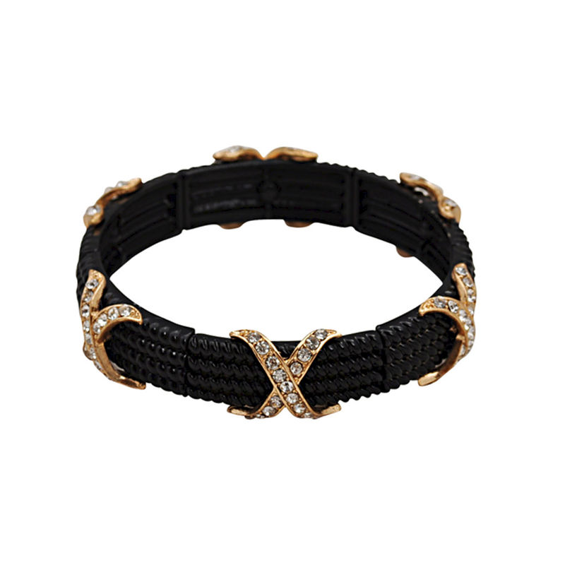 CRYSTAL CROSS DECOR ELASTIC BRACELET - product image  