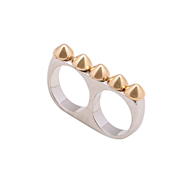MULTI ROUND STUD DOUBLE RING - product image  