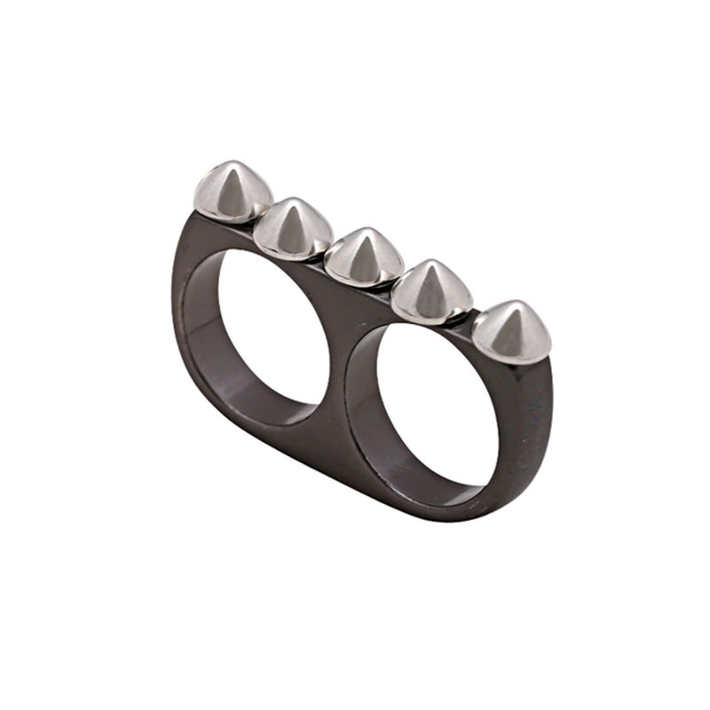 MULTI ROUND STUD DOUBLE RING - product image  