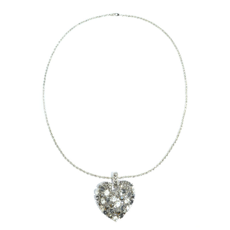 CRYSTAL HOLLOW HEART NECKLACE - product image  