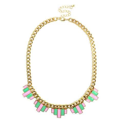 TWO,TONE,STAIRWAY,PENDANT,NECKLACE,STAIRWAY NECKLACE, TWO COLOUR NECKLACE, MINIMAL TWO TONE BRICK NECKLACE, BRICK PENDANT NECKLACE