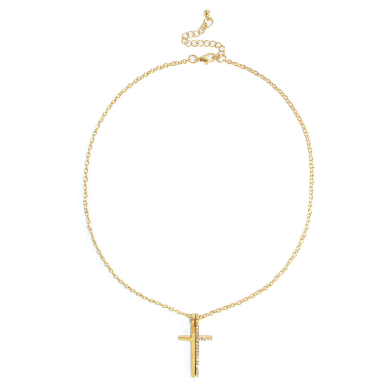 SEPARATE CRYSTAL CROSS NECKLACE - product image  