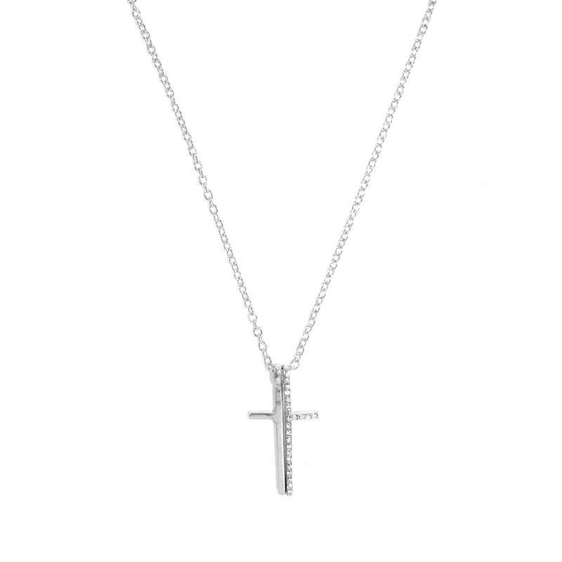 SEPARATE CRYSTAL CROSS NECKLACE - product image  