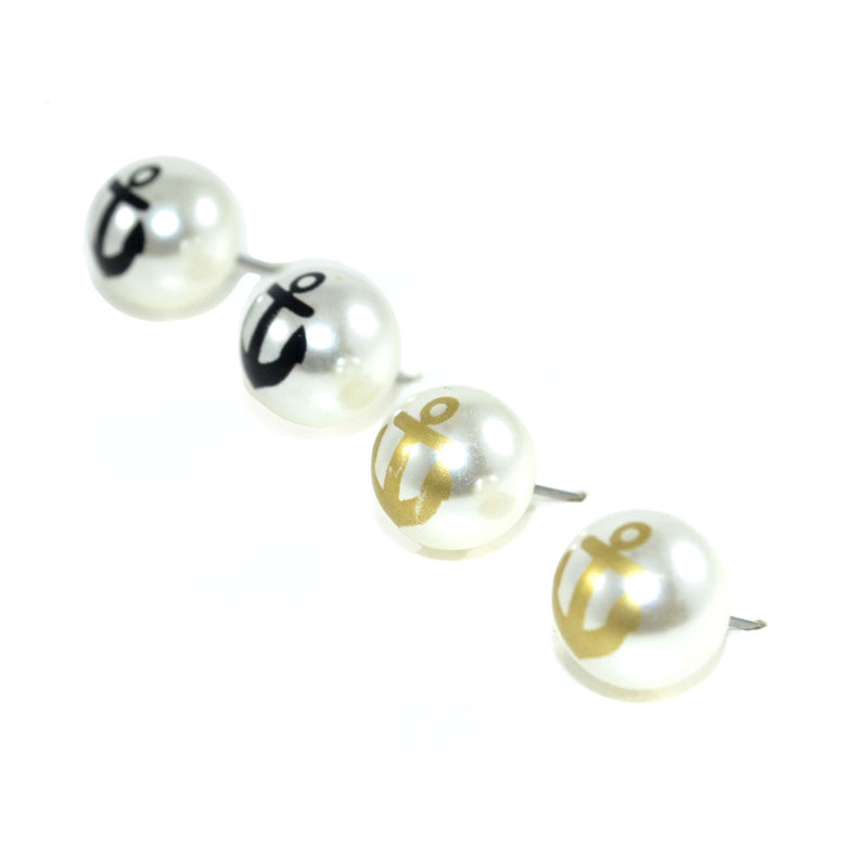 PEARL ANCHOR EARRINGS - product image  