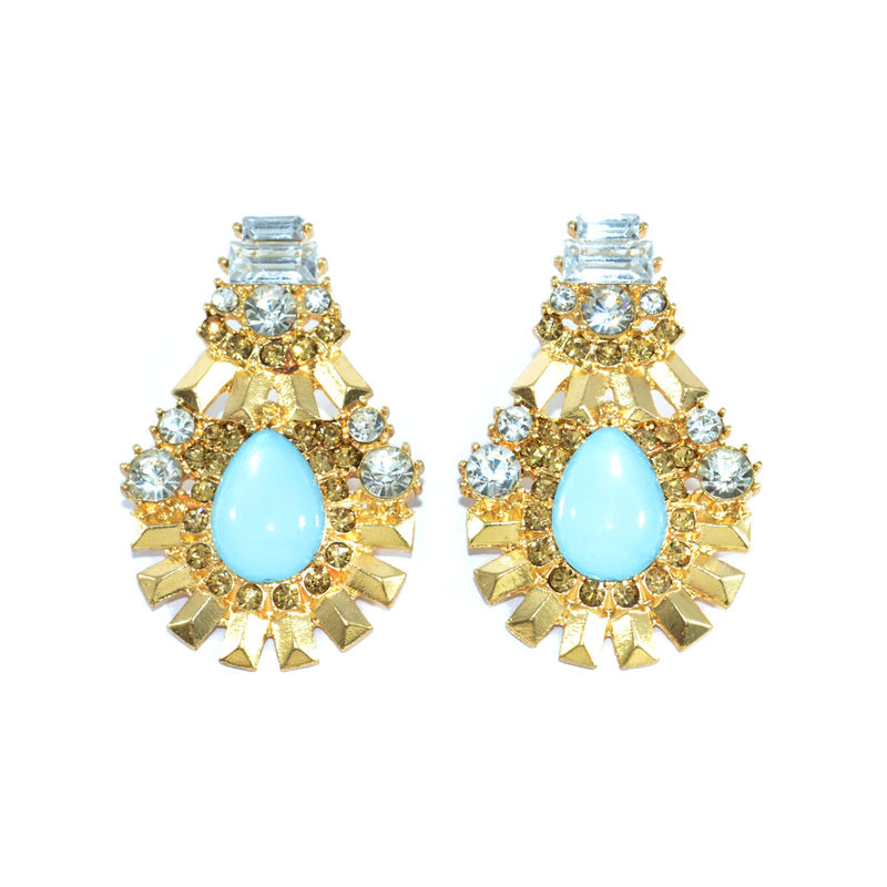 WATER DROP SHAPE CRYSTAL EARRINGS  - product image  