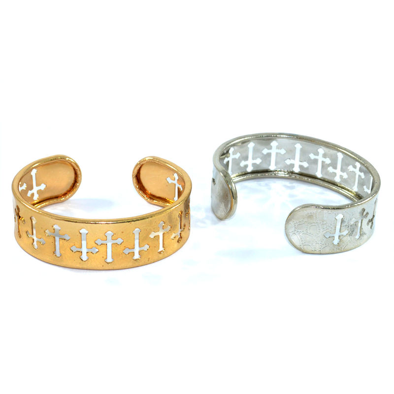MULTI HOLLOW CROSS BANGLE - product image  