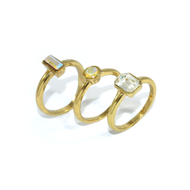 MINIMAL CRYSTAL RING - product image  