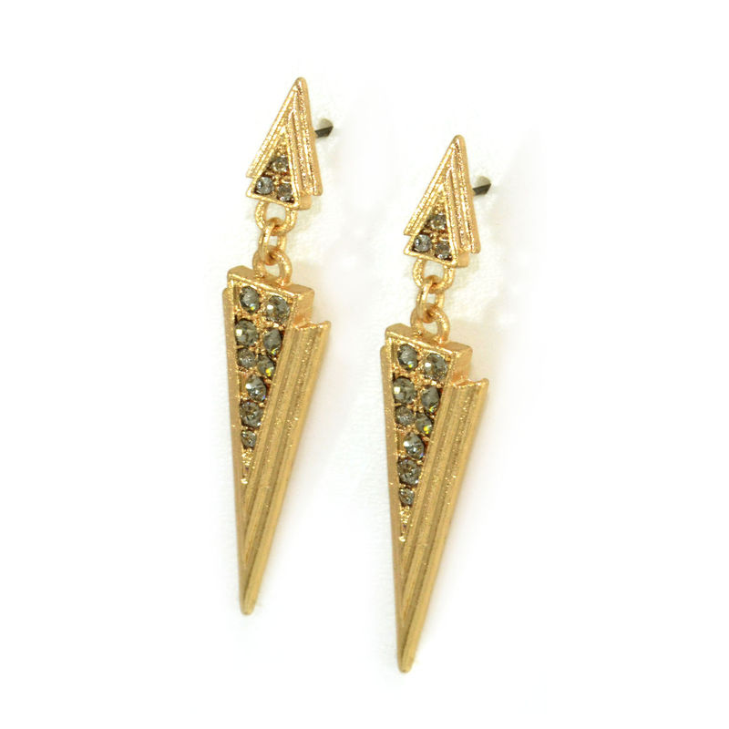CRYSTAL DAGGER DROP EARRINGS - product image  