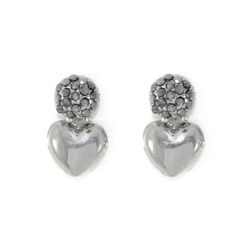 CRYSTAL BALL AND HEART EARRINGS - product image  