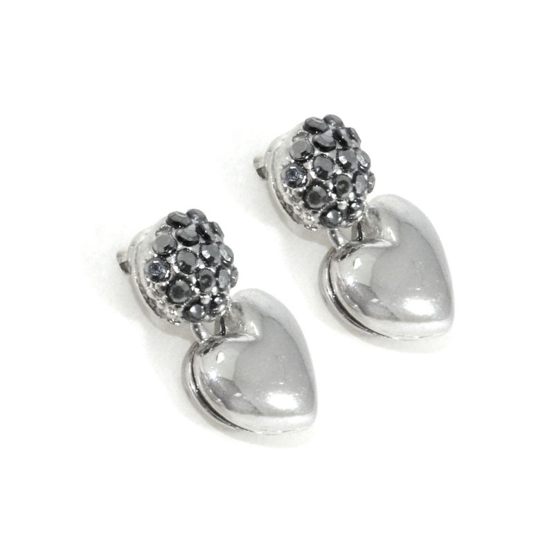 CRYSTAL BALL AND HEART EARRINGS - product image  