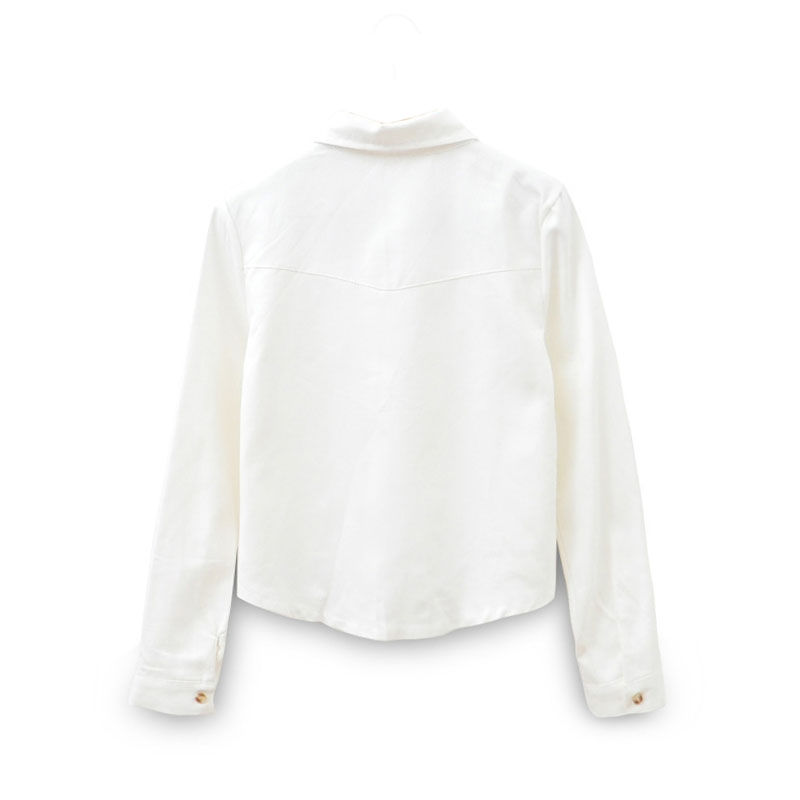 LEAVES AND FLOWER EMBROIDERY SHIRT - product image  