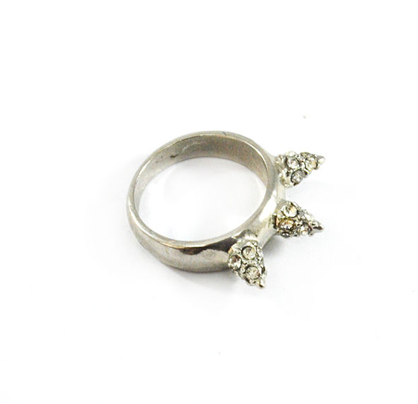 TRIPLE CRYSTAL SPIKES RING - product image  