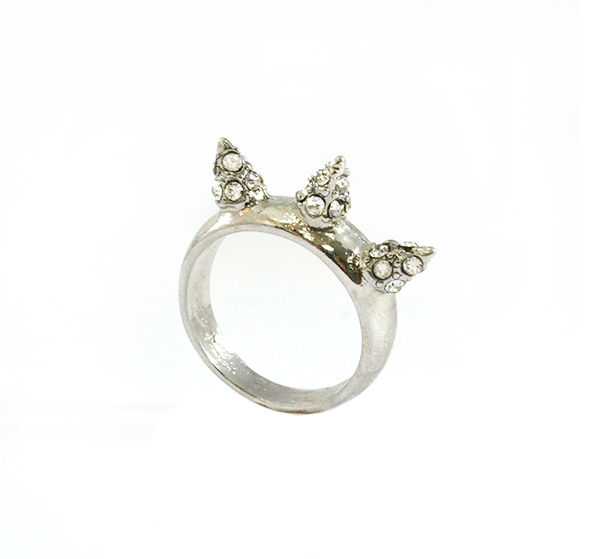 TRIPLE CRYSTAL SPIKES RING - product image  