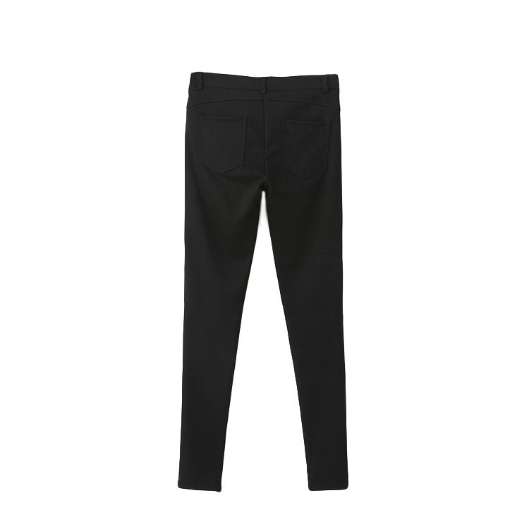 LEATHER PANELLED SKINNY TROUSERS - product image  