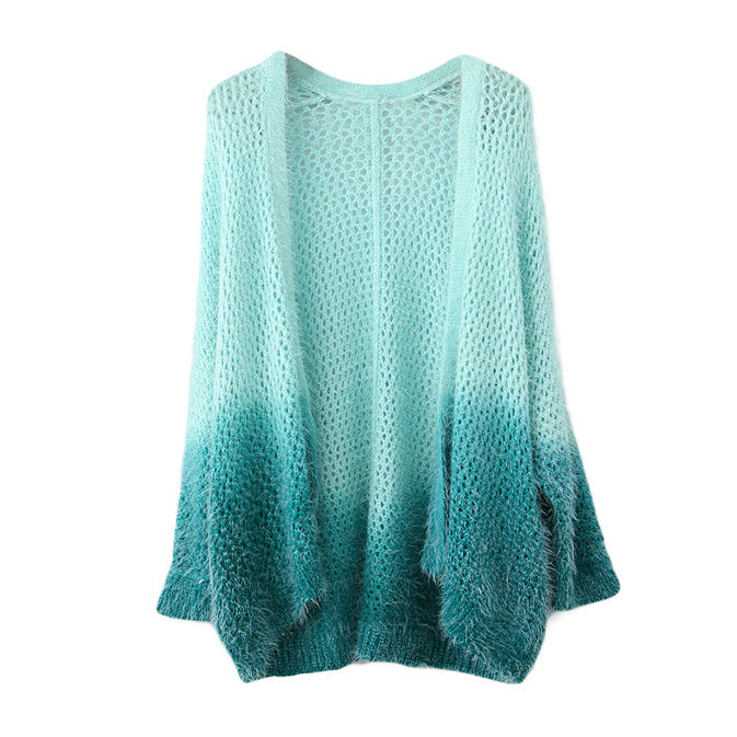 BLUE GRADIENT KNIT SWEATER - product image  