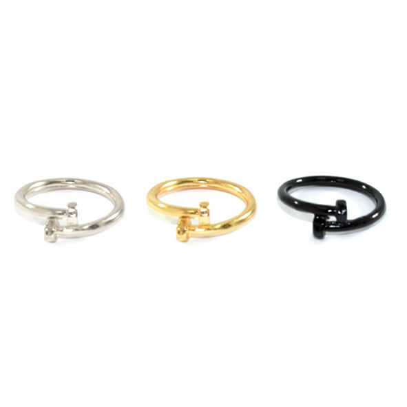 THIN TWISTED SCREW RING - product image  