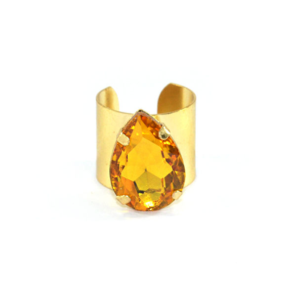 WATER DROP CRYSTAL RING - product image  