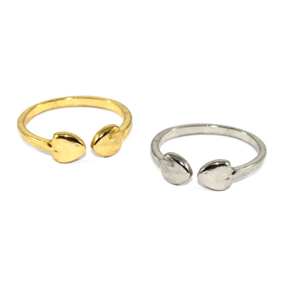 DOUBLE MINI HEART RING - product image  