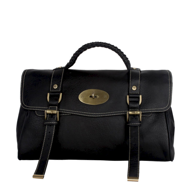 LEATHER LOOK WITH BUCKLED TOTE BAG - product image  