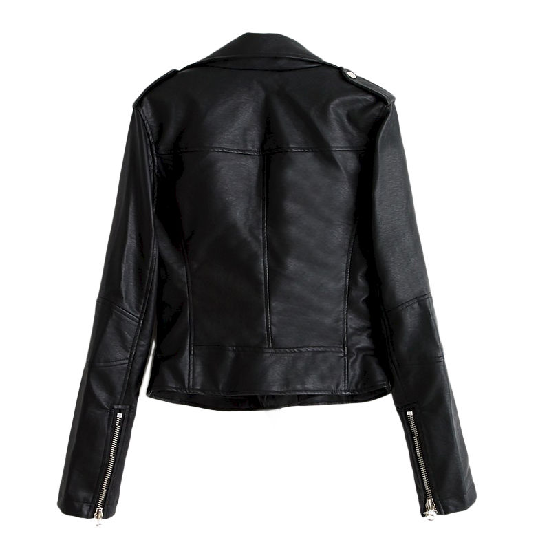 ZIPPER LEATHER LOOK JACKET - product image  