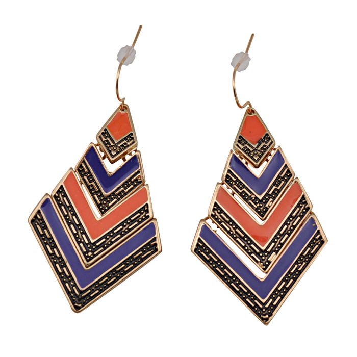 RHOMBUS LAYER DROP EARRINGS - product image  