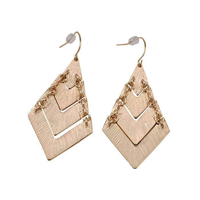 RHOMBUS LAYER DROP EARRINGS - product image  