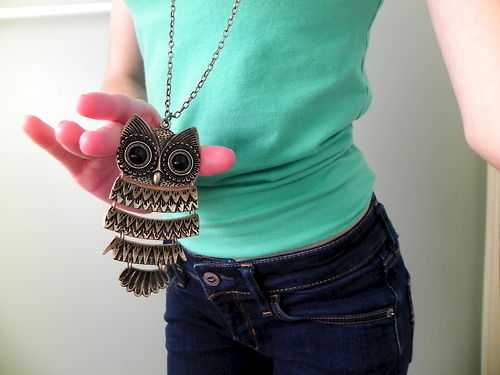 LARGE OWL NECKLACE - product image  