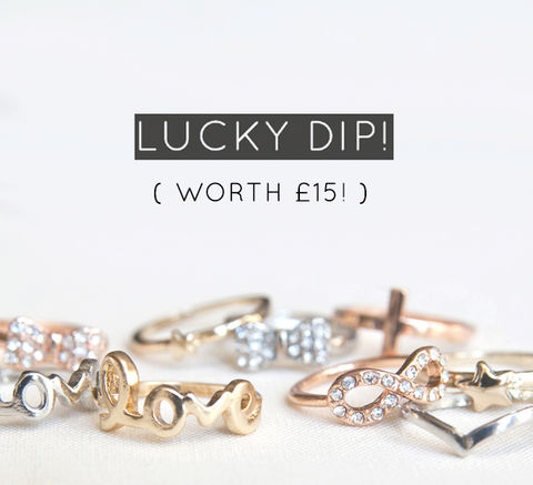 RINGS,&,TINGS,LUCKY,DIP,jewelry lucky dip, jewelry goodie bag, jewelry goody bag