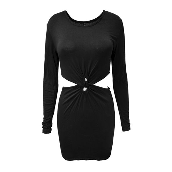 SLIM DRESS WITH CUT OUT WAIST - product image  