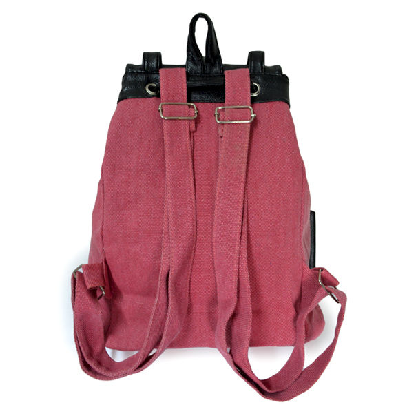 CANVAS WITH LEATHER LOOK BAG - product image  