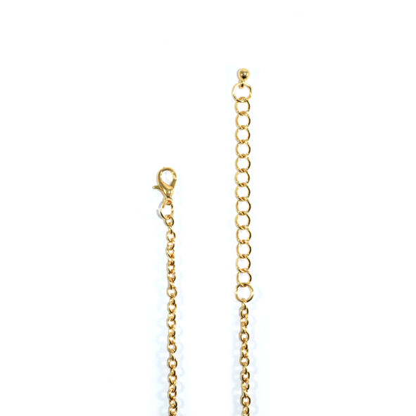 LEAF WITH CRYSTALS NECKLACE - product image  