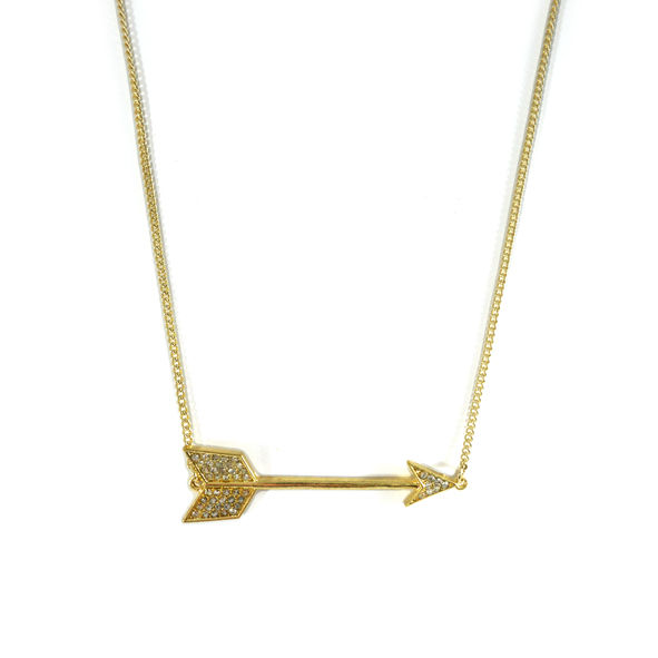 ARROW WITH CRYSTALS NECKLACE - product image  