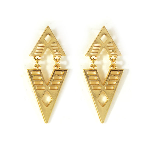 DOUBLE TRIANGLE EARRINGS - product image  
