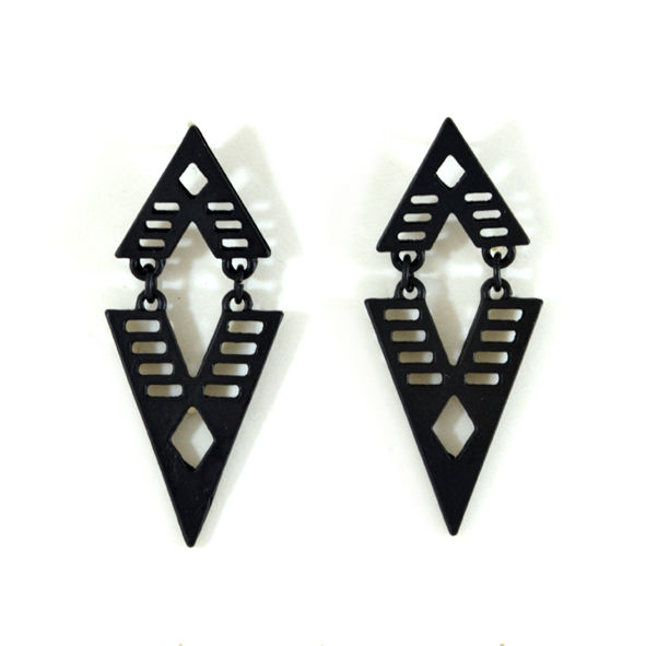 DOUBLE TRIANGLE EARRINGS - product image  