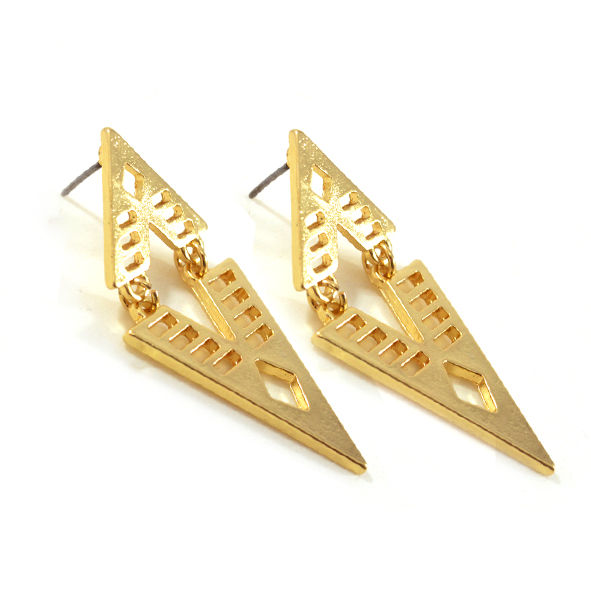 DOUBLE TRIANGLE EARRINGS - product image  