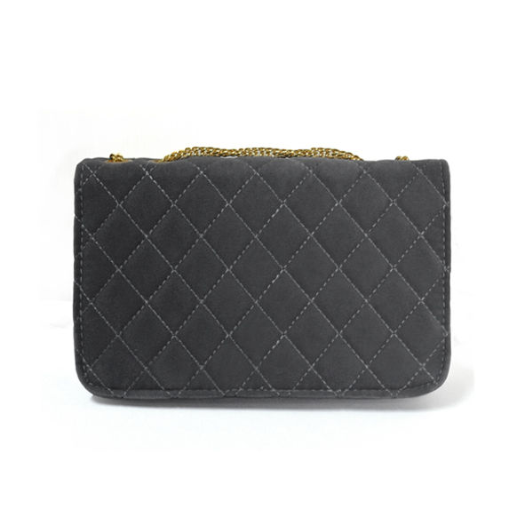 VELVET QUILTED LOCK CROSS BODY BAG - product image  